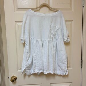 Free People We The Free Off-White Relaxed Blouse